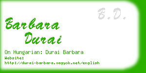 barbara durai business card